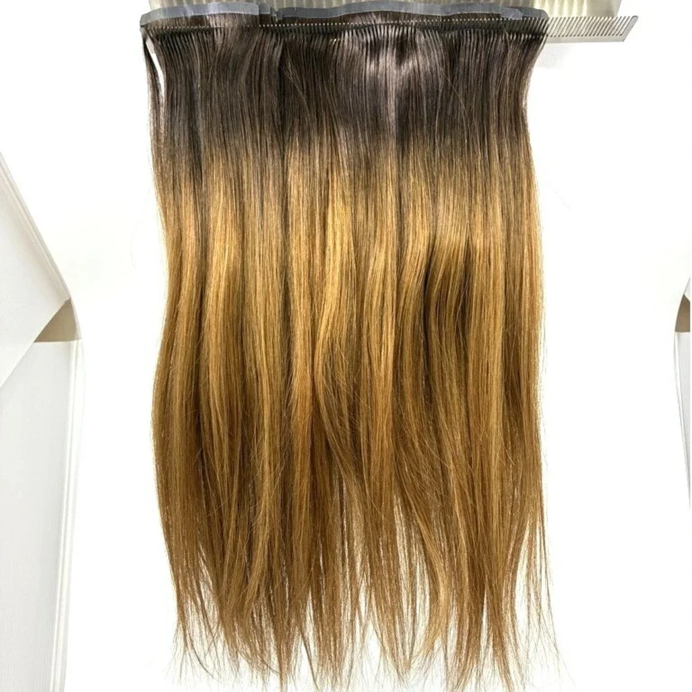 Glam Seamless Invisi-Clip Hair Extensions‎ #2/6 Balayage 7 Wefts 18
